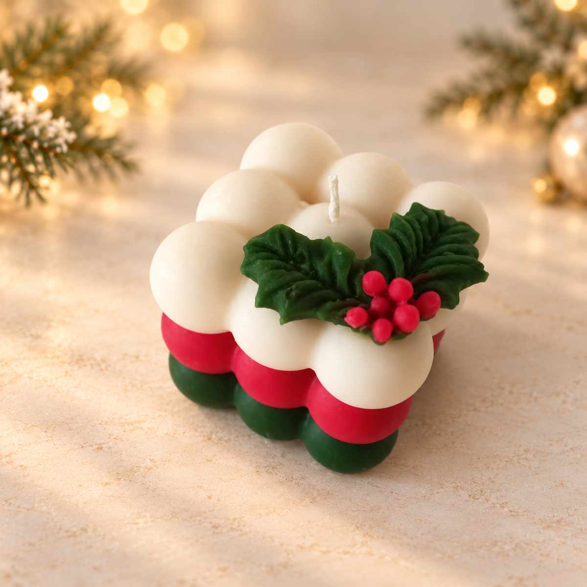 Burbuja tricolor · propuesta visual de la colección Navidad de Sya.