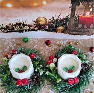 Vela en recipiente artesanal · propuesta visual de la colección Navidad de Sya.
