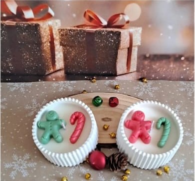 Vela en recipiente acanalado · propuesta visual de la colección Navidad de Sya.