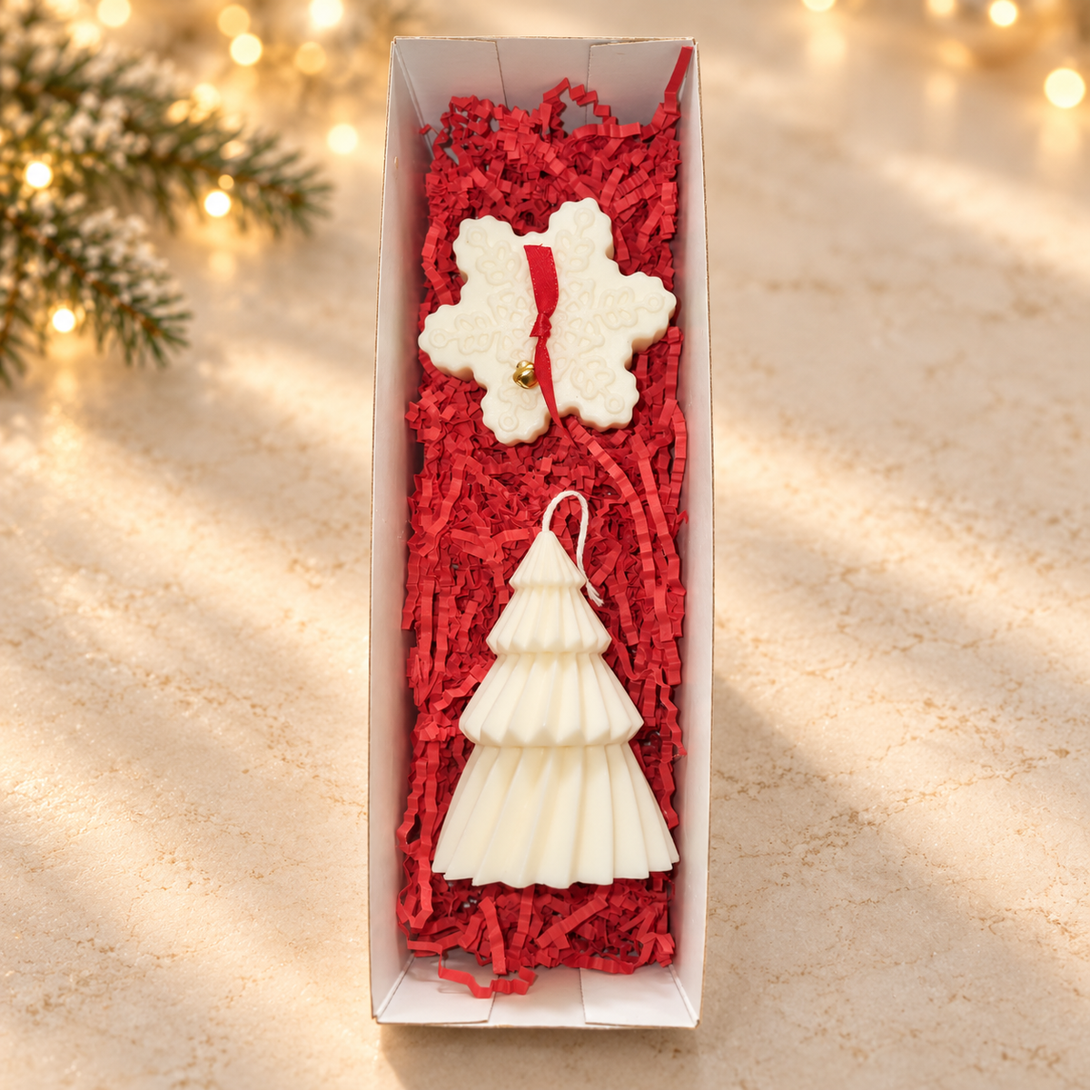 Copo y árbol plisado · propuesta visual de la colección Navidad de Sya.