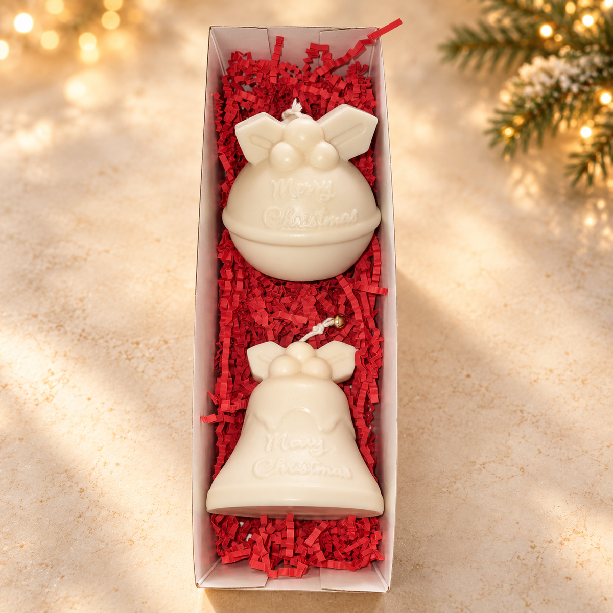 Bola y campana · propuesta visual de la colección Navidad de Sya.