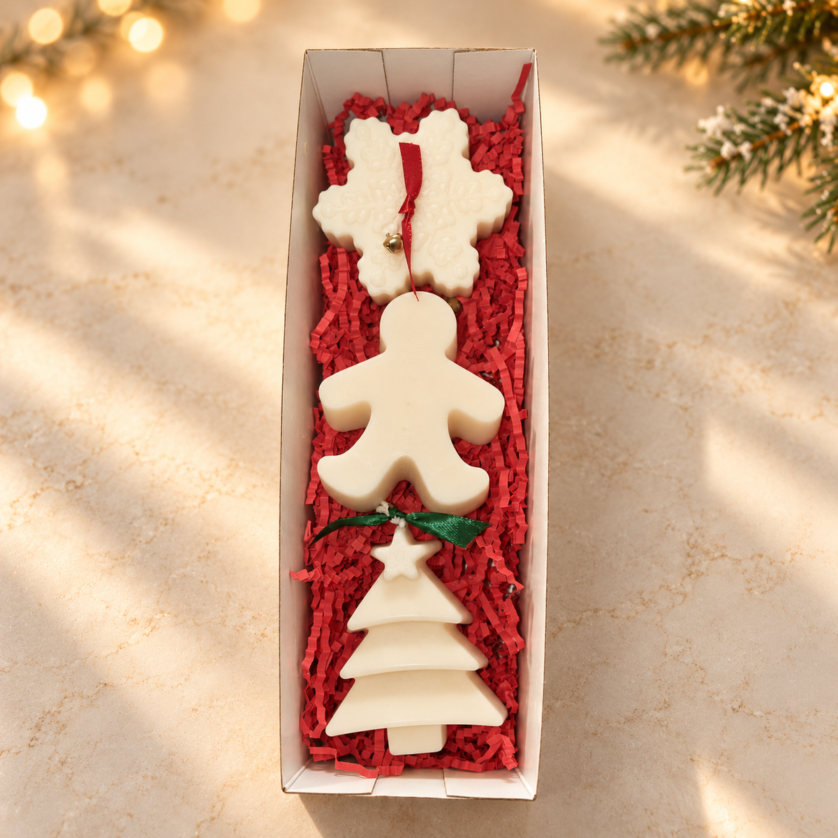Copo, jengibre y árbol · propuesta visual de la colección Navidad de Sya.