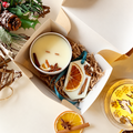 Cuenco y sachet · propuesta visual de la colección Navidad de Sya.