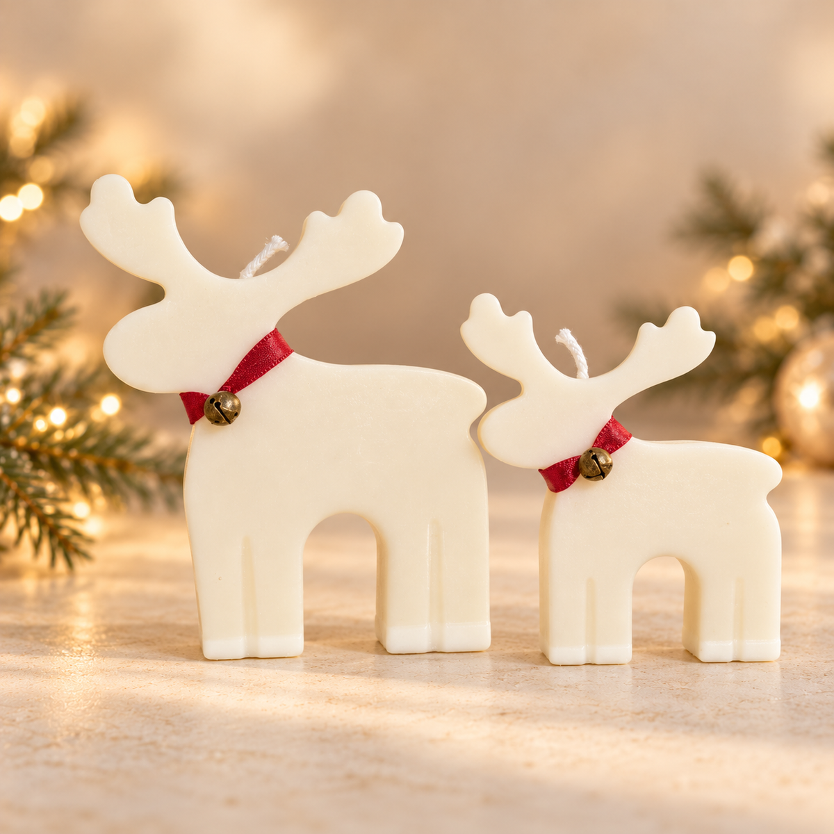 Renos de silueta · propuesta visual de la colección Navidad de Sya.