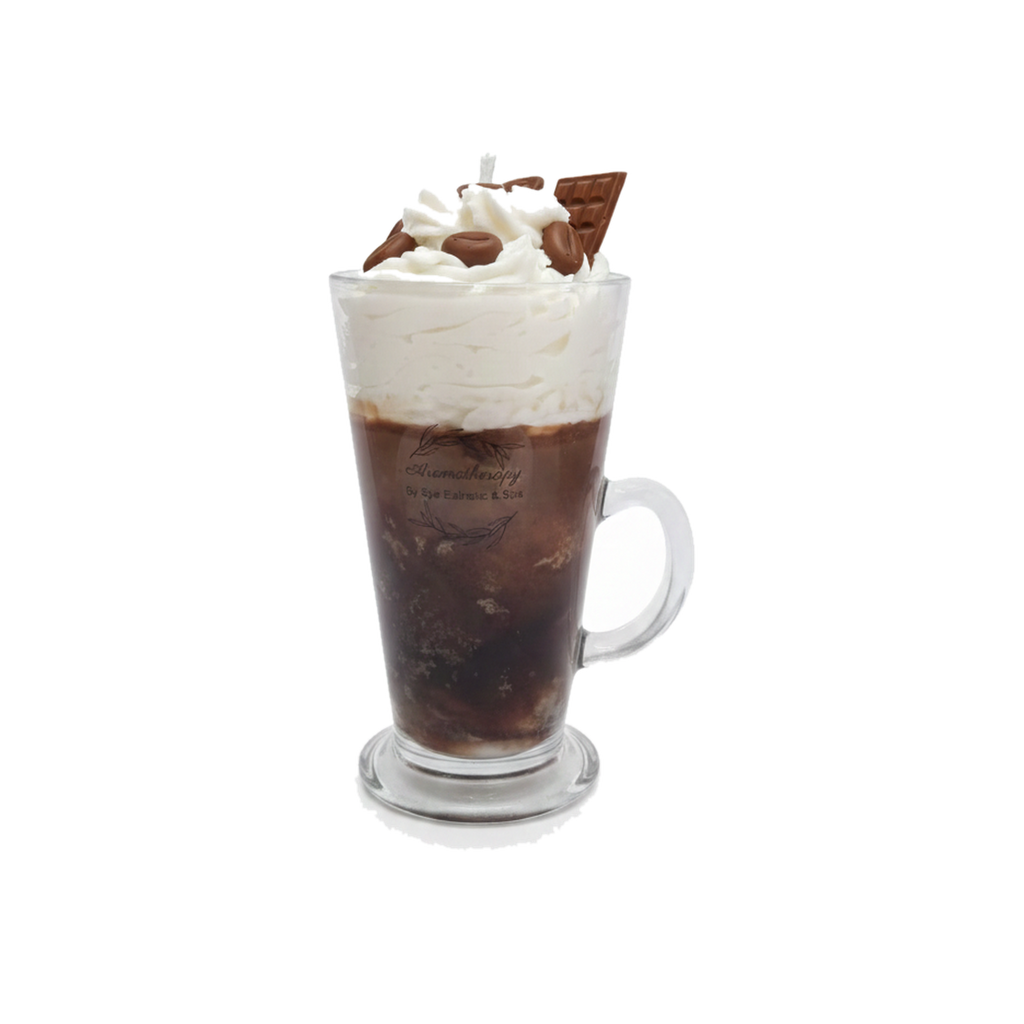 Vela aromática Mocaccino con crema 12 oz, imagen PLP estandarizada.